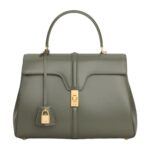 CELINE CLASSIQUE 16 BAG IN SATINATED CALFSKIN FALL GREEN