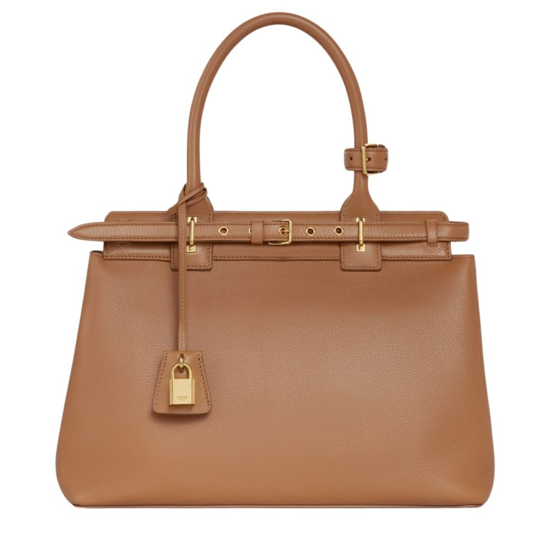 9 CELINE CONTI BAG IN SUPPLE GRAINED CALFSKIN BRONZE