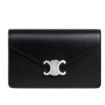 CELINE WALLET ON CHAIN MARGO IN SHINY CALFSKIN LIGHT LILAC