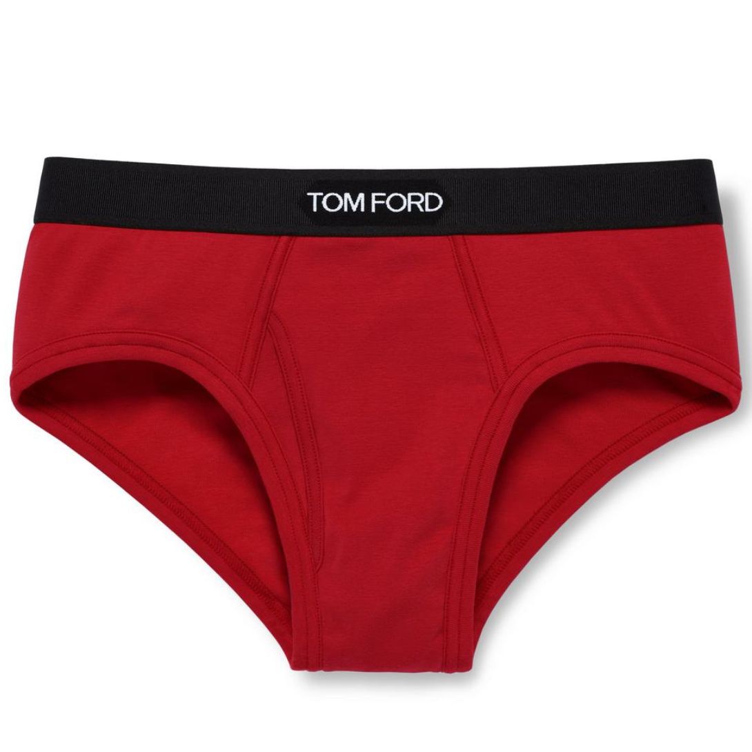 9 TOM FORD COTTON BRIEFS RED