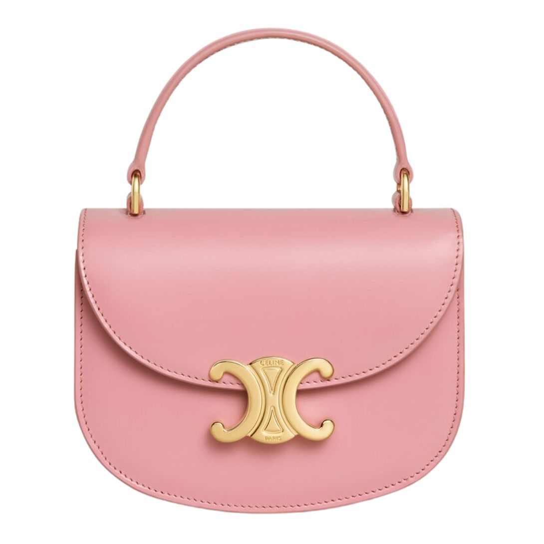 9 CELINE MINI BESACE CLEA IN SHINY CALFSKIN ROSE