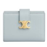 CELINE FINE WALLET VICTOIRE IN SUPPLE GRAINED CALFSKIN ICE BLUE