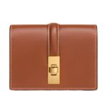 CELINE CARD HOLDER WITH FLAP 16 IN SATINATED CALFSKIN BLACK