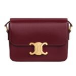 CELINE TEEN TRIOMPHE BAG IN SHINY CALFSKIN PALE BLUE