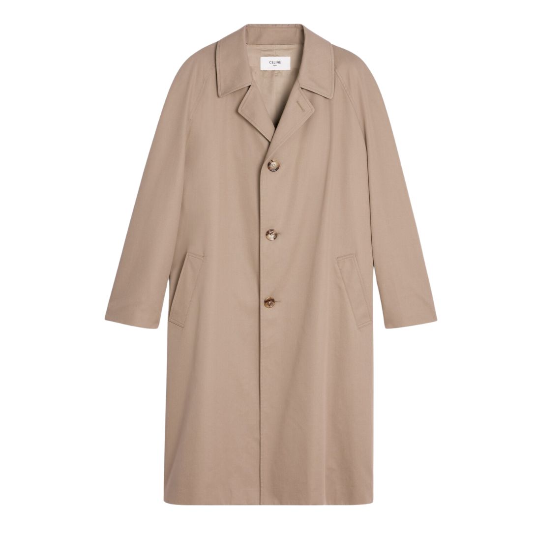 1 CELINE OVERSIZED MAC COAT IN TECHNICAL COTTON