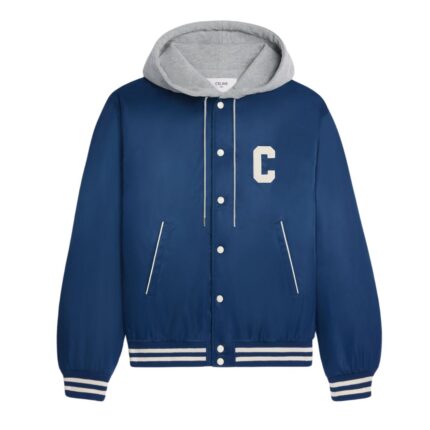 CELINE OVERSIZED HOODED TEDDY JACKET IN NYLON