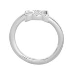 CELINE TRIOMPHE ASYMMETRIC RING IN BRASS WITH GOLD FINISH
