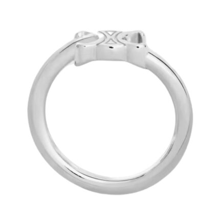 CELINE TRIOMPHE ASYMMETRIC RING IN BRASS WITH GOLD FINISH