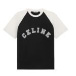 CELINE LOOSE T SHIRT IN COTTON JERSEY BLACK-WHITE