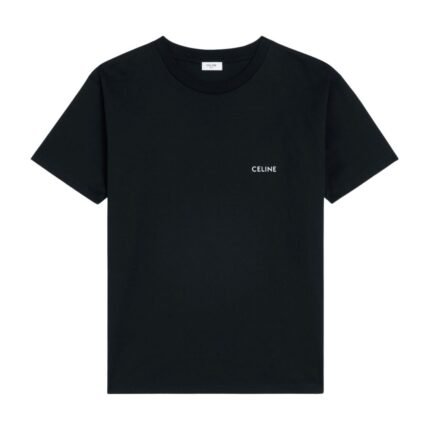 CELINE LOOSE T SHIRT IN COTTON JERSEY BLACK-WHITE