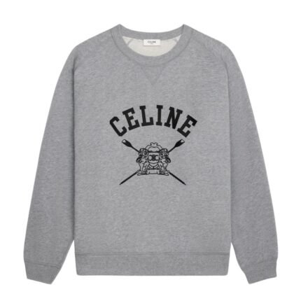 CELINE LOOSE BLASON SWEATSHIRT IN COTTON FLEECE