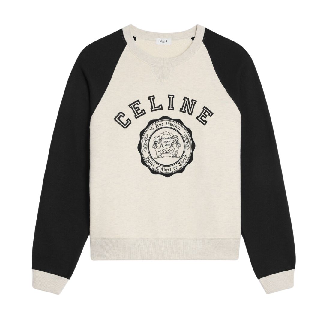1 CELINE BLASON LOOSE SWEATSHIRT IN COTTON FLEECE