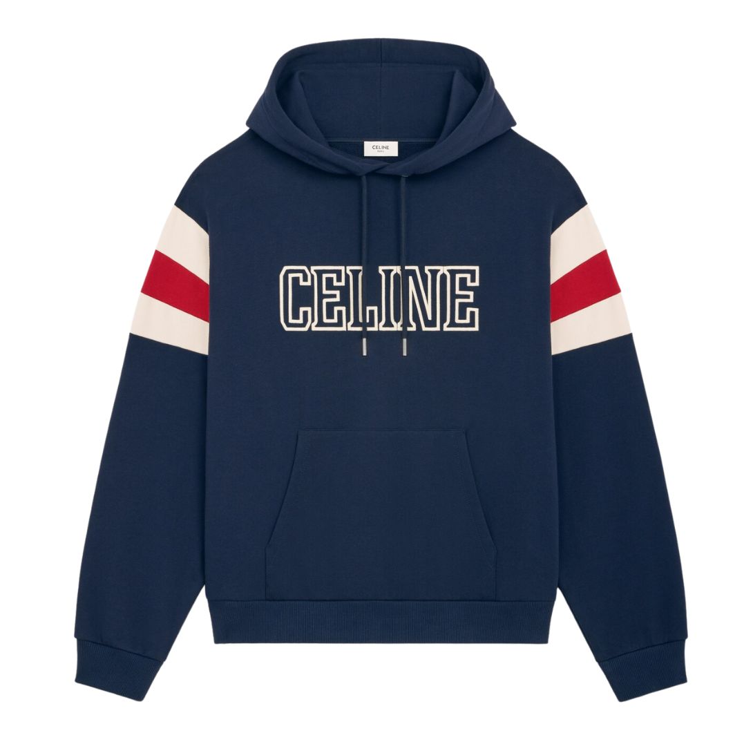 1 CELINE LOOSE HOODIE IN COTTON FLEECE