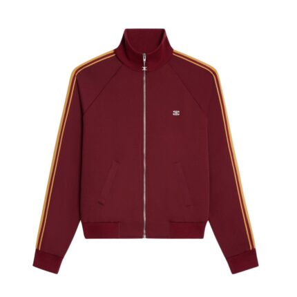 CELINE TRACKSUIT JACKET IN DOUBLE FACE JERSEY BLACK