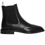 CELINE DONAVAN CHELSEA BOOT WITH BROGUES IN POLISHED BULL TAN