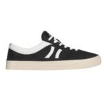 CELINE SUNSET LOW LACE UP SNEAKER IN SUEDE CALFSKIN AND CALFSKIN BLACK