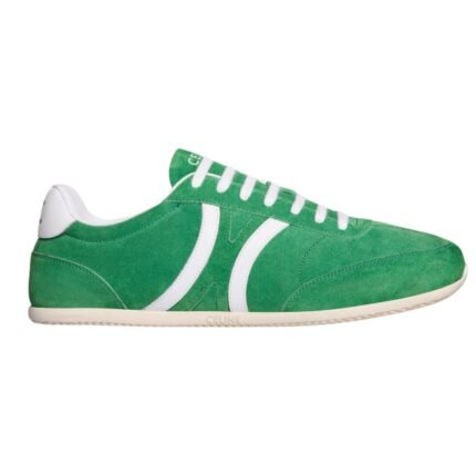 CELINE JOGGER LOW LACE UP SNEAKER WITH TRIOMPHE IN SUEDE CALFSKIN AND CALFSKIN