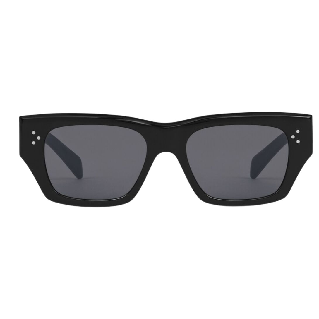 1 CELINE BLACK FRAME 55 SUNGLASSES IN ACETATE BLACK