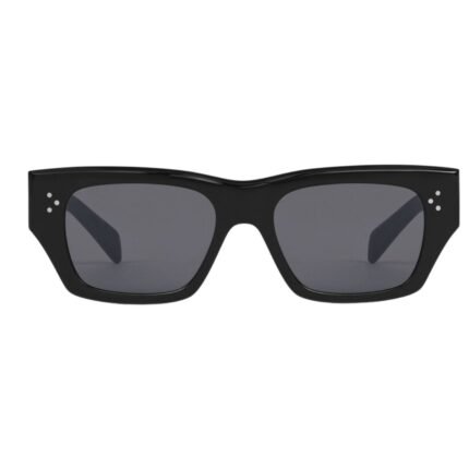 CELINE BLACK FRAME 55 SUNGLASSES IN ACETATE CARAMEL TRANSPARENT KHAKI