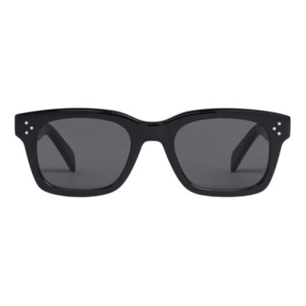 CELINE BLACK FRAME 41 SUNGLASSES IN ACETATE STRIPED HAVANA