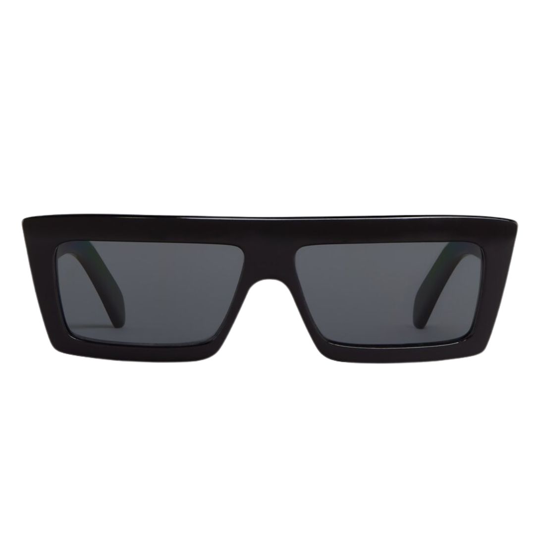 1 CELINE MONOCHROMS 02 SUNGLASSES IN ACETATE BLACK