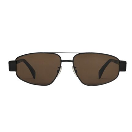 CELINE TRIOMPHE METAL 03 SUNGLASSES IN METAL GOLD-GREEN