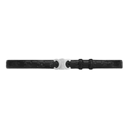 CELINE MEDIUM TRIOMPHE BELT IN TAURILLON WITH TRIOMPHE EMBOSSED