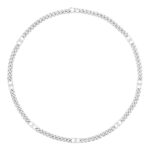 CELINE TRIOMPHE SMALL GOURMETTE NECKLACE IN BRASS WITH RHODIUM FINISH