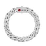 CELINE LES POINÇONS BRACELET IN STERLING SILVER AND GARNET