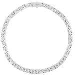 CELINE MESH NECKLACE IN STERLING SILVER WITH RHODIUM FINISH