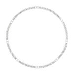 CELINE TRIOMPHE SMALL GOURMETTE NECKLACE IN BRASS WITH RHODIUM FINISH