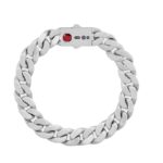CELINE LES POINÇONS BRACELET IN STERLING SILVER AND GARNET