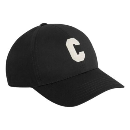 CELINE INITIAL BASEBALL CAP IN COTTON BLACK