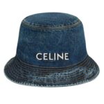 CELINE BUCKET HAT IN TRAIL WASH DENIM