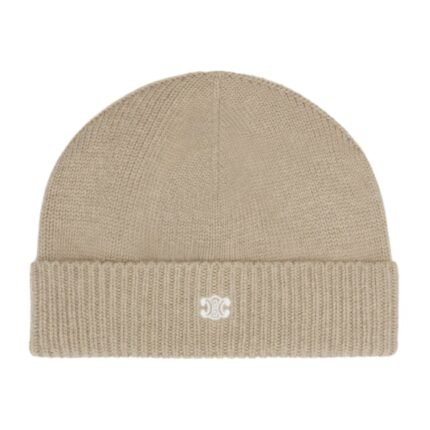 CELINE TRIOMPHE BEANIE IN WOOL AND CASHMERE