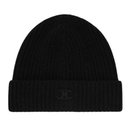 CELINE TRIOMPHE BEANIE IN SCOTTISH CASHMERE MEDIUM GREY
