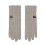 CELINE TRIOMPHE CABLE KNIT GLOVES IN CASHMERE