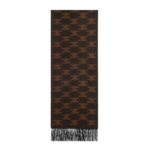 CELINE FRINGED SCARF IN MONOGRAM CASHMERE NOIR-ANTHRACITE