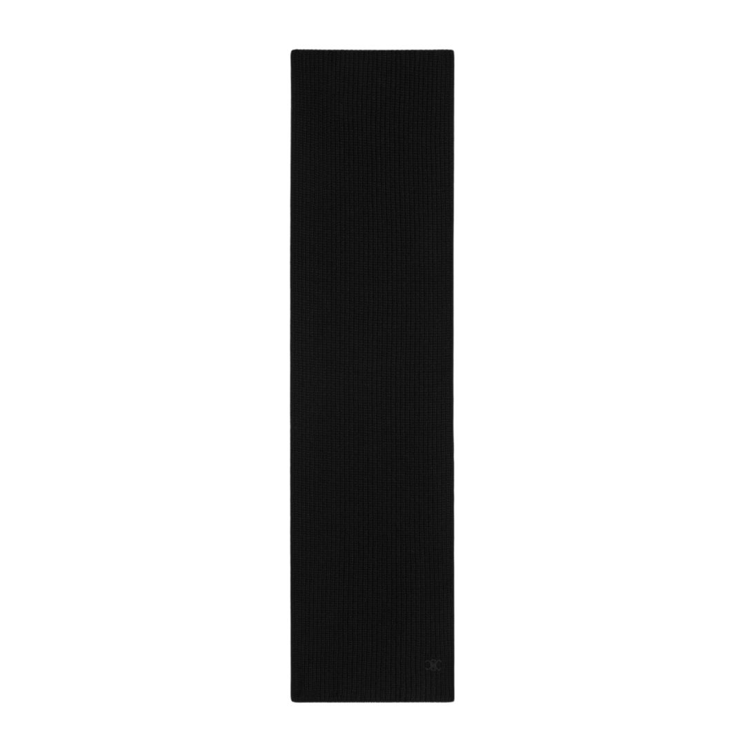 1 CELINE TRIOMPHE SCARF IN SCOTTISH CASHMERE BLACK
