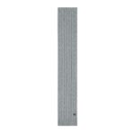 CELINE CABLE KNIT TRIOMPHE SCARF IN CASHMERE LIGHT TAUPE