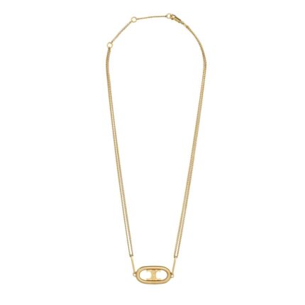 CELINE TRIOMPHE NECKLACE IN GOLD BRASS