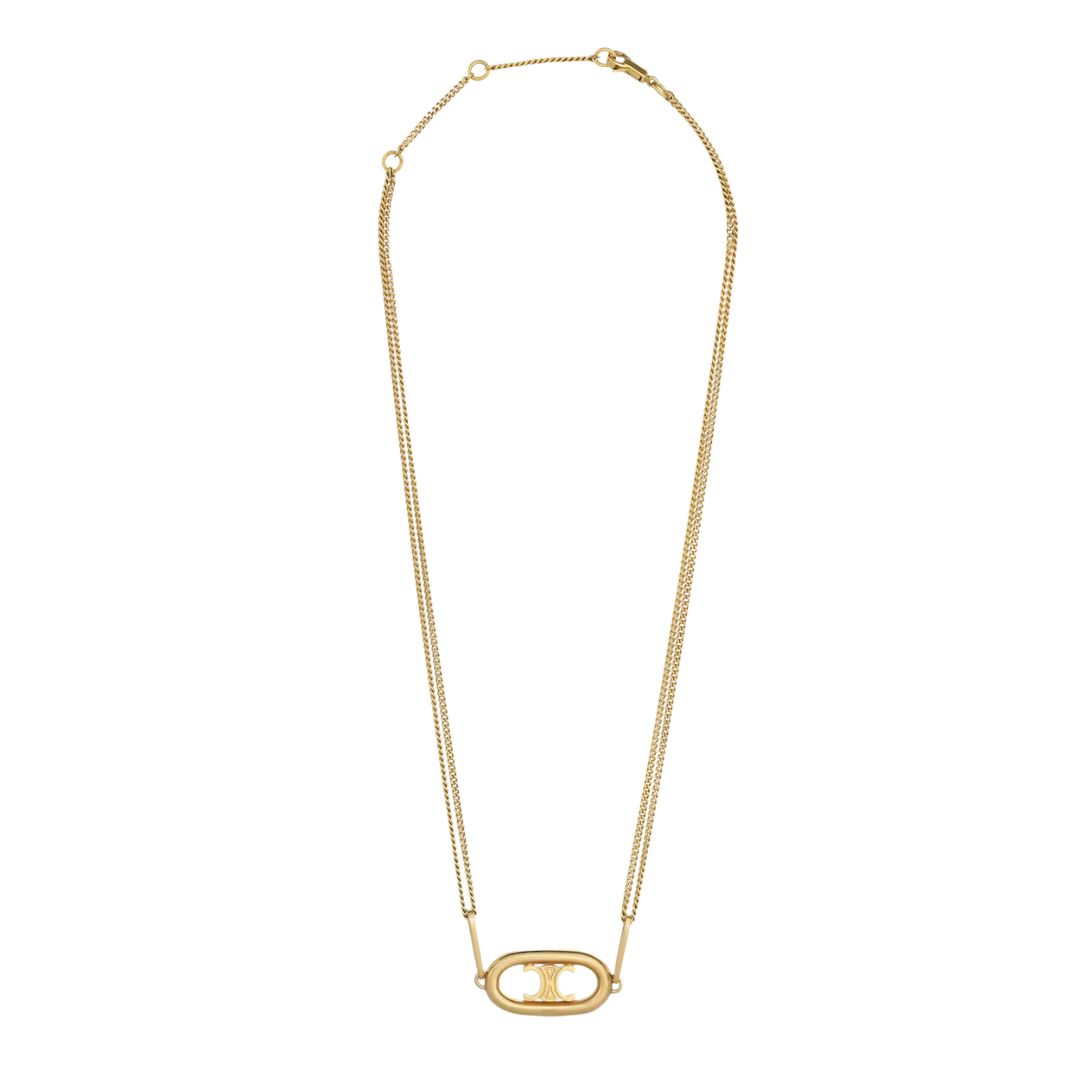 1 CELINE TRIOMPHE NECKLACE IN GOLD BRASS