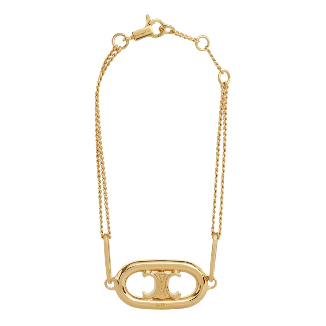 1 CELINE TRIOMPHE BRACELET IN BRASS WITH GOLD FINISH