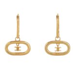 CELINE TRIOMPHE MOBILE EARRINGS IN BRASS WITH GOLD FINISH