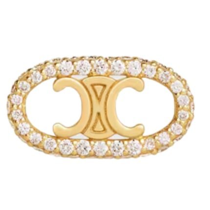 CELINE MAILLON TRIOMPHE STUD IN YELLOW GOLD AND DIAMONDS
