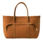 LORO PIANA SMALL GHIERA SHOPPER BON TON BROWN