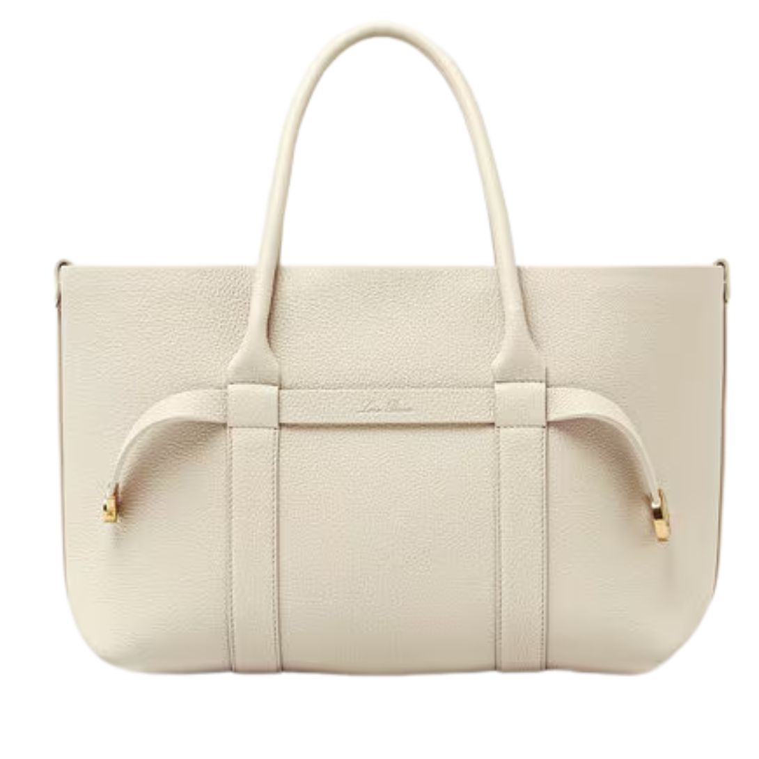 1 LORO PIANA SMALL GHIERA SHOPPER LIGHT TRAVERTINE