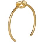 CELINE KNOT EXTRA THIN BRACELET IN BRASS WITH RHODIUM FINISH