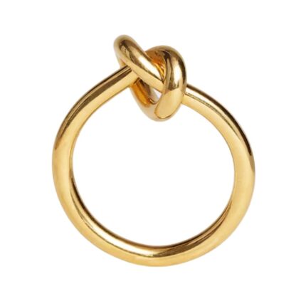 CELINE KNOT RING IN BRASS WITH RHODIUM FINISH