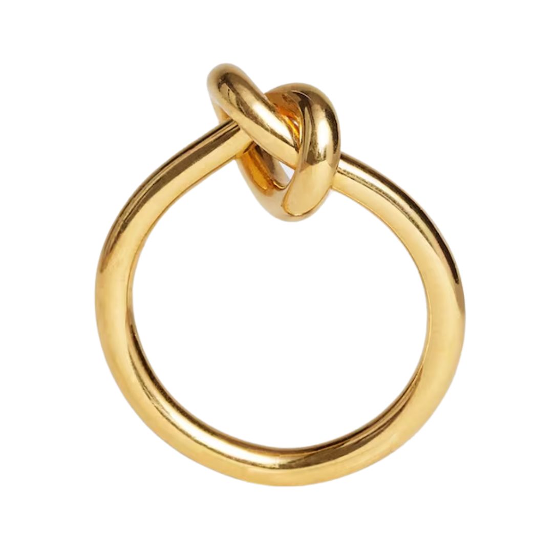 1 CELINE KNOT RING IN BRASS WITH GOLD FINISH